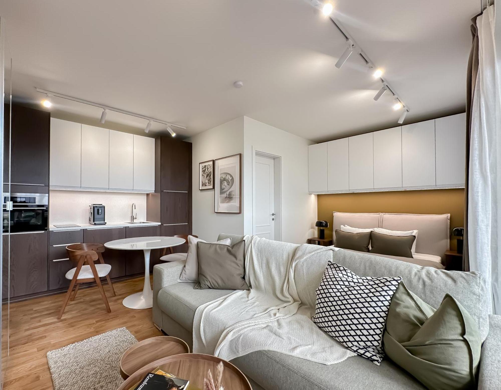 Turnkey I Karlin Square Apartments Prag Zimmer foto